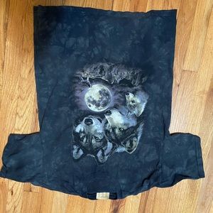 Vtg tie dye wolf shirt